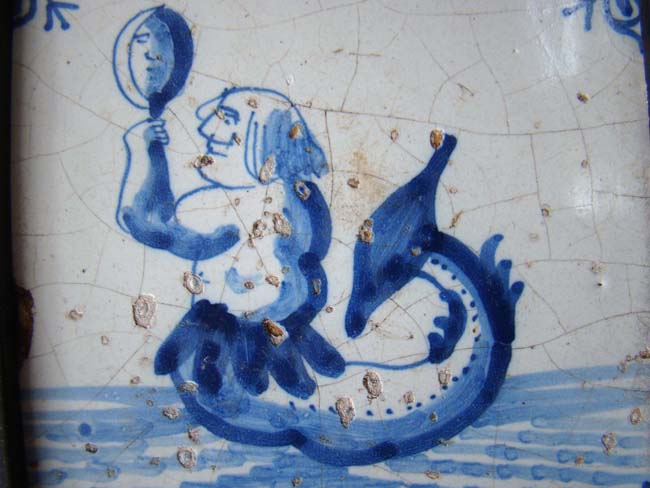 A 17th century dutch Delft tile circa 1650